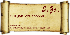 Sulyok Zsuzsanna névjegykártya