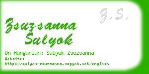 zsuzsanna sulyok business card